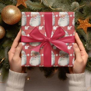 Vintage Winking Santa Claus Wrapping Paper