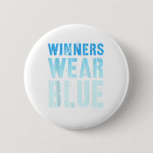 Vintage Winners Wear Blue Competition War Game Mat Button