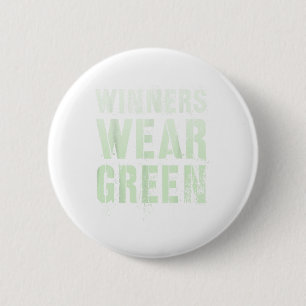 Vintage Winners Wear Green Summer Camp War Game Te Button