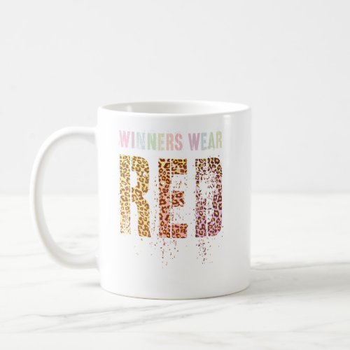 Vintage Winners Wear Red Leopard Print Team Color  Coffee Mug