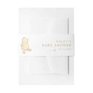 Vintage Winnie the Pooh Baby Shower Invitation Belly Band