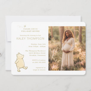 Vintage Winnie the Pooh Baby Shower Photo Invitation