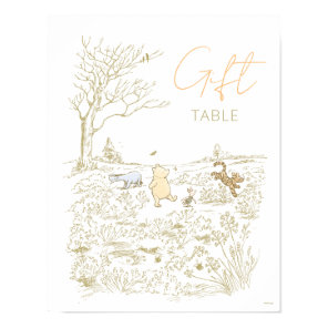 Vintage Winnie the Pooh Gift Table Sign
