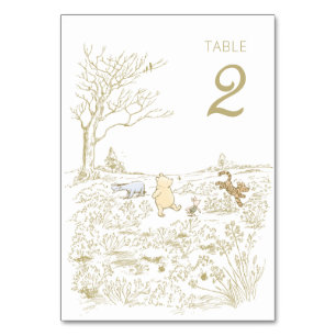 Vintage Winnie the Pooh Table Number