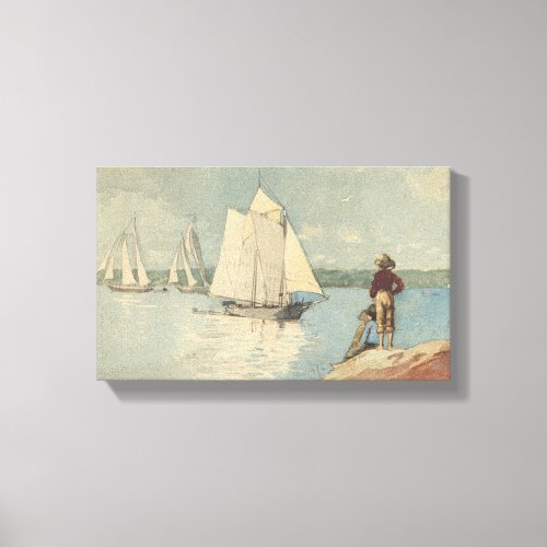 Vintage Winslow Homer Clear Sailing Canvas Print