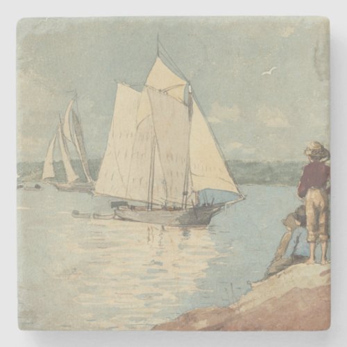 Vintage Winslow Homer Clear Sailing Stone Coaster