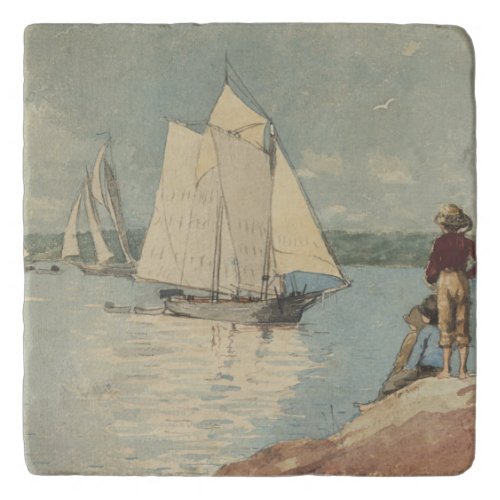 Vintage Winslow Homer Clear Sailing Trivet