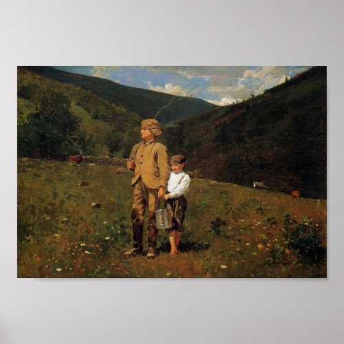 Vintage Winslow Homer Crossing the Pasture Poster