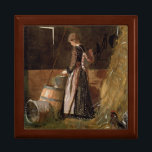 Vintage Winslow Homer Fresh Eggs Gift Box<br><div class="desc">Incorporated in the design on this product is a beautiful reproduction of "Fresh Eggs" an 1874 painting by Winslow Homer (1836 - 1910) who is best known for painting marine subjects. Winslow Homer was an American landscape painter and print-maker who was largely self-taught. He began his career working as a...</div>