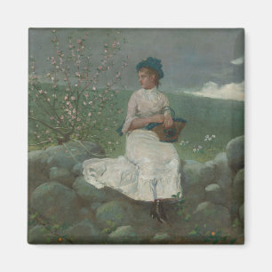 Vintage Winslow Homer Peach Blossoms Magnet