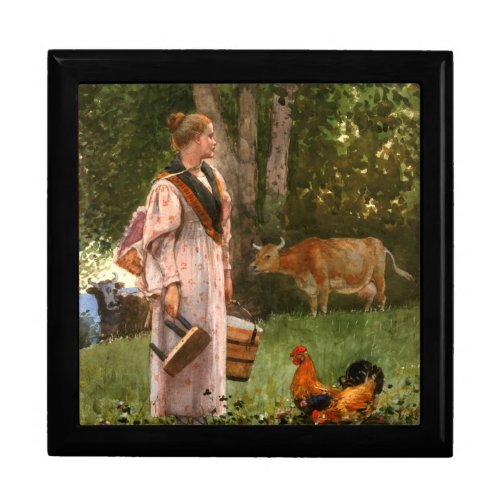 Vintage Winslow homer The Milk Maid Gift Box