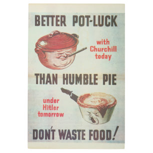 Vintage Winston Churchill - Humble Pie Metal Print