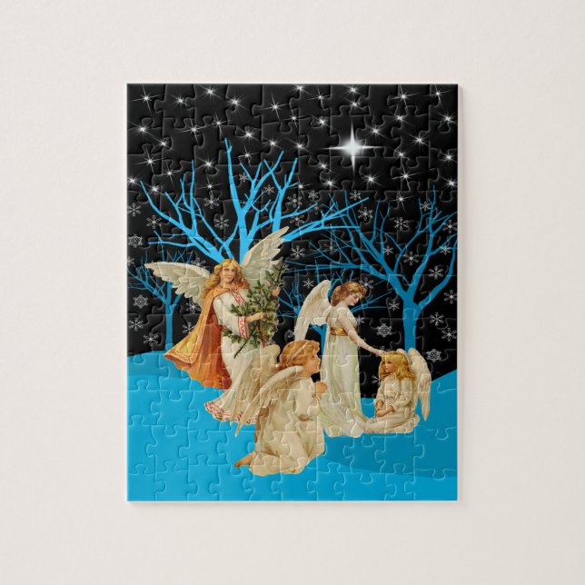 Vintage Winter Angels Jigsaw Puzzle (Vertical)