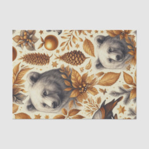 Vintage Winter Animals Tissue Paper