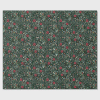 Vintage Winter Botanical Wrapping Paper