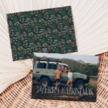 Vintage Winter Botanicals Merry Christmas Photo Holiday Card<br><div class="desc">Vintage and festive Christmas photo card featuring typography font that says "Merry Christmas." Add your horizontal family photo. The back of the card features hand drawn illustration of winter botanicals.</div>