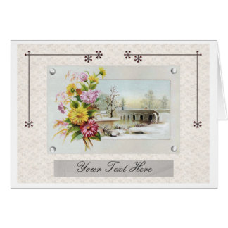 Vintage Winter Floral Cards