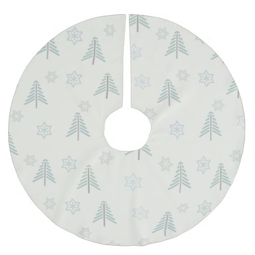 Vintage Winter Forest Pattern Light Brushed Polyester Tree Skirt