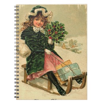 Vintage Winter Fun Notebook by xmasstore at Zazzle