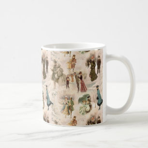 Vintage Winter Fun Snow Scenes Coffee Mug