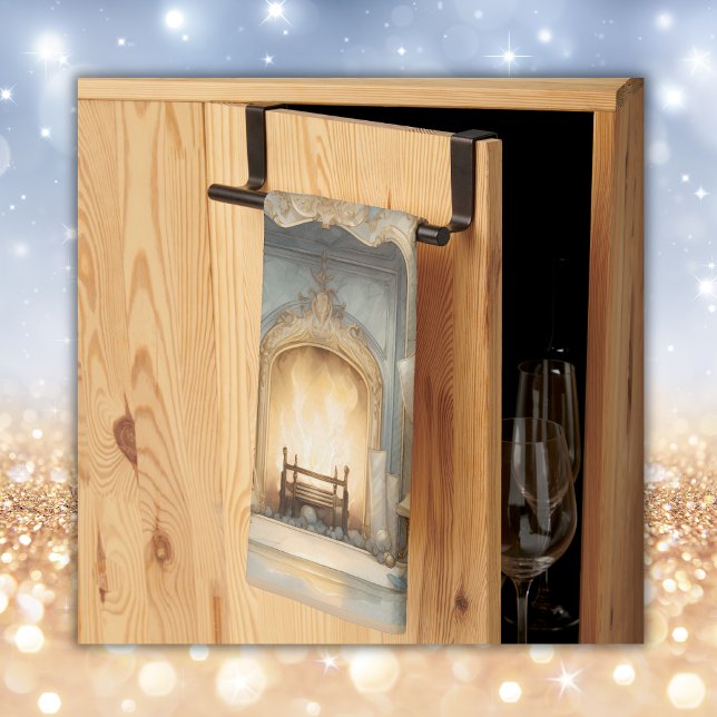 Vintage Winter Merry Christmas Monogram |  Kitchen Towel (Creator Uploaded)