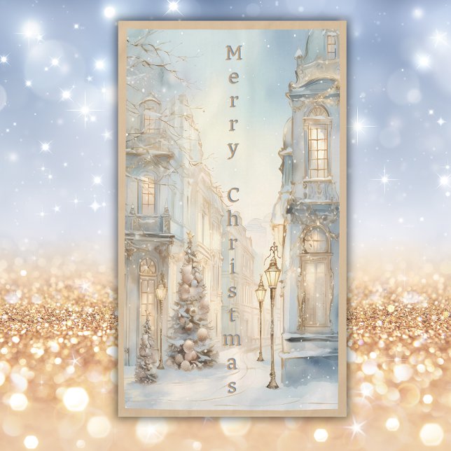 Vintage Winter Merry Christmas Monogram | large Tablecloth (Creator Uploaded)