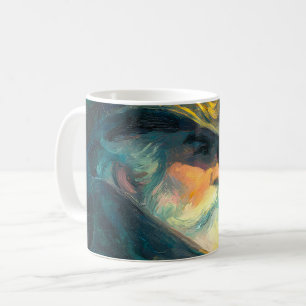 Vintage Winter Old Man Portrait Coffee Mug