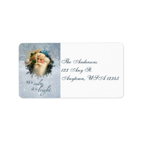 Vintage Winter Santa Address Labels