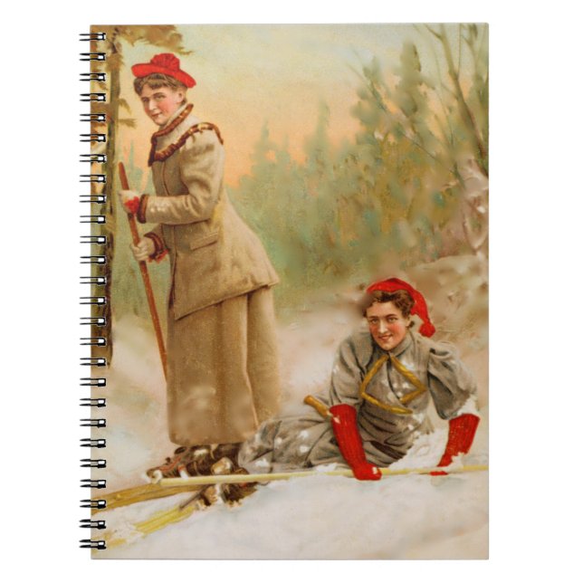  Vintage Winter Ski Tour   Notebook (Front)