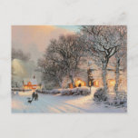 Vintage Winter Sled Fun In Snow Postcard at Zazzle