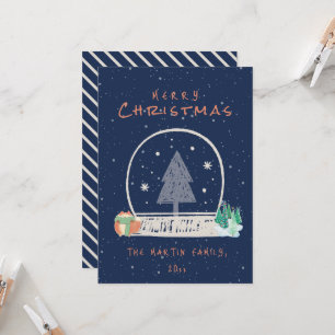 Vintage Winter Snow Night Christmas Card