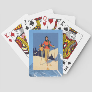 Vintage Winter Sports - On the piste Poker Cards