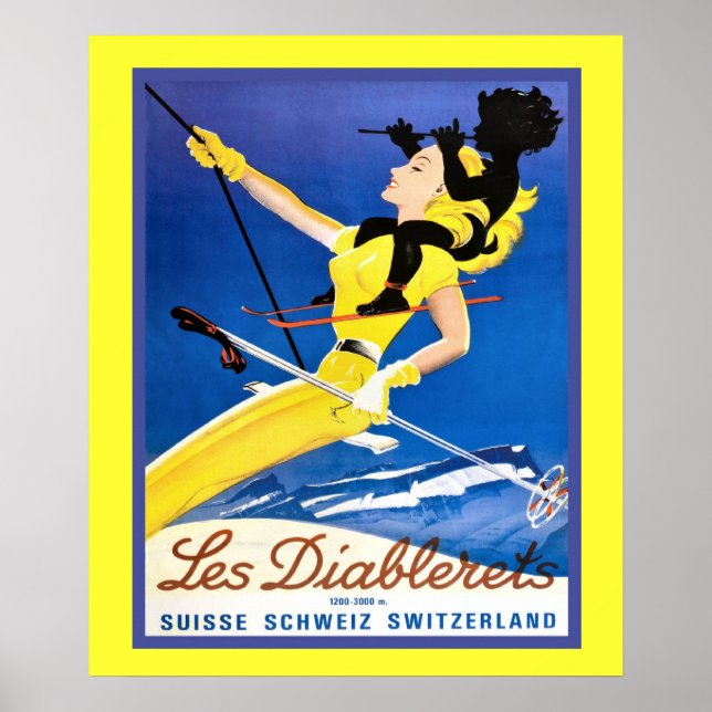 Vintage winter sports poster (Front)
