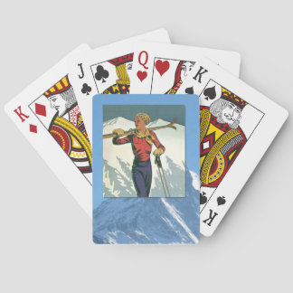 Vintage Winter Sports - Ready to ski Poker Cards