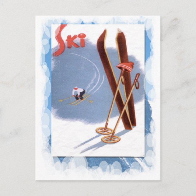 Vintage Winter Sports - Ski kit Postcard (Front)
