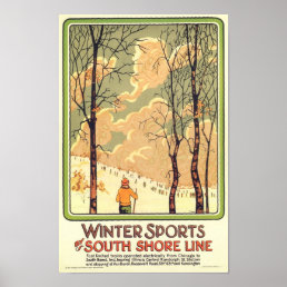 Vintage Winter Sports Travel Poster