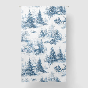 Vintage Winter Toile de Jouy - Classic Christmas Blackout Curtains