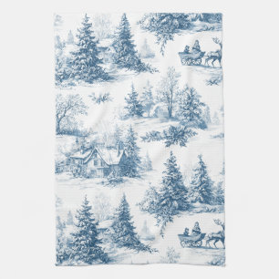 Vintage Winter Toile de Jouy - Classic Christmas Kitchen Towel