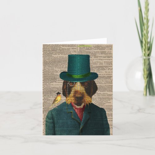 Vintage Wirehaired Pointing Griffon Notecard