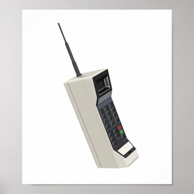 Vintage Wireless Cellular Phone Poster (Front)