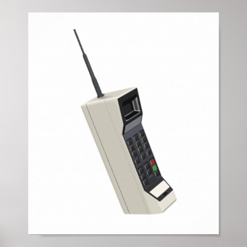 Vintage Wireless Cellular Phone Poster