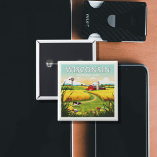 Vintage Wisconsin Button