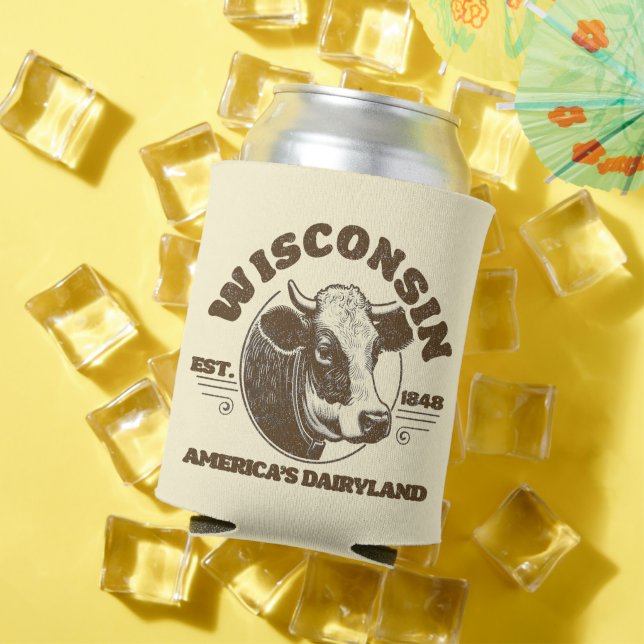 Vintage Wisconsin Can Cooler (In Situ Summer)