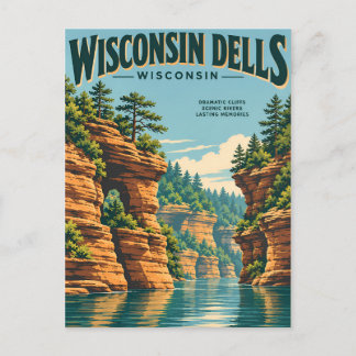 Vintage Wisconsin Dells Postcard