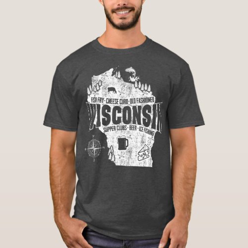 Vintage Wisconsin  I love Wisconsin T_Shirt