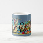 Vintage Wisconsin  Mug<br><div class="desc">An old colorful postcard greeting from Wisconsin. If you prefer a different background color on the mug - it's easy to change.</div>
