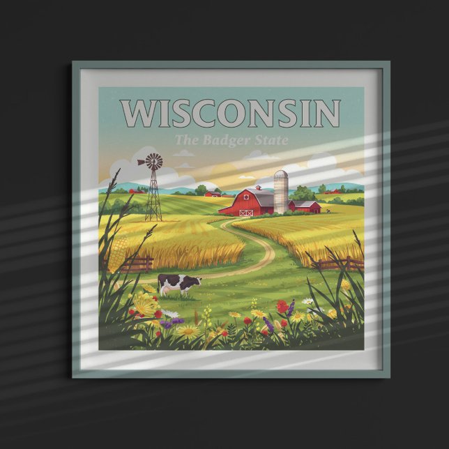 Vintage Wisconsin Poster (Creator Uploaded)