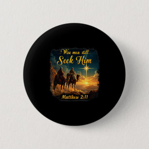 Vintage Wise Men Still Seek Him Jesus 3 Kings Chri Button