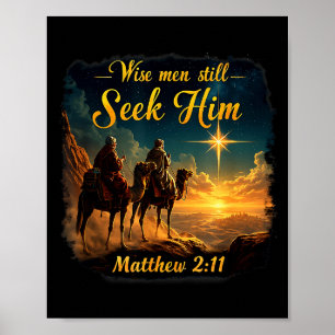 Vintage Wise Men Still Seek Him Jesus 3 Kings Chri Poster