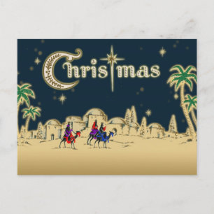 Vintage Wisemen/Desert Religious Christmas Holiday Postcard